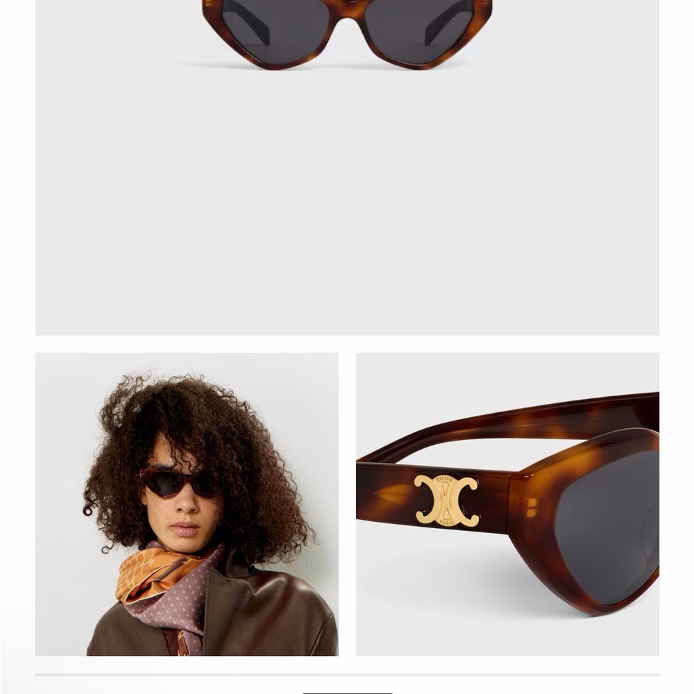 Celine Tortoise Shell Sunglasses - Picture 3 of 5